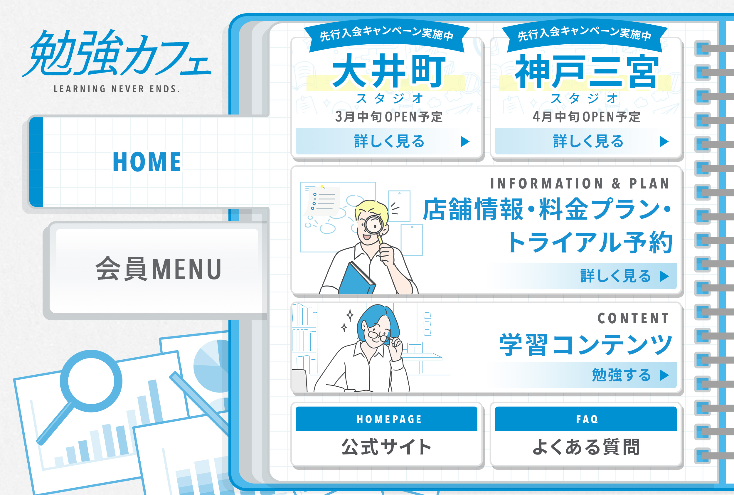 Study-Cafe – Main Menu